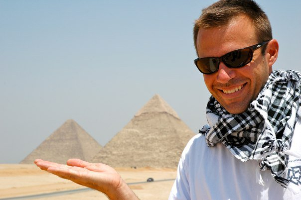 Matthew Parnell in Giza, Egypt.